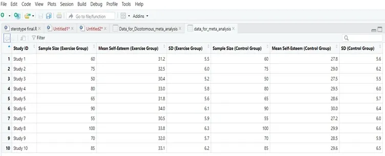 Data View in R Software
