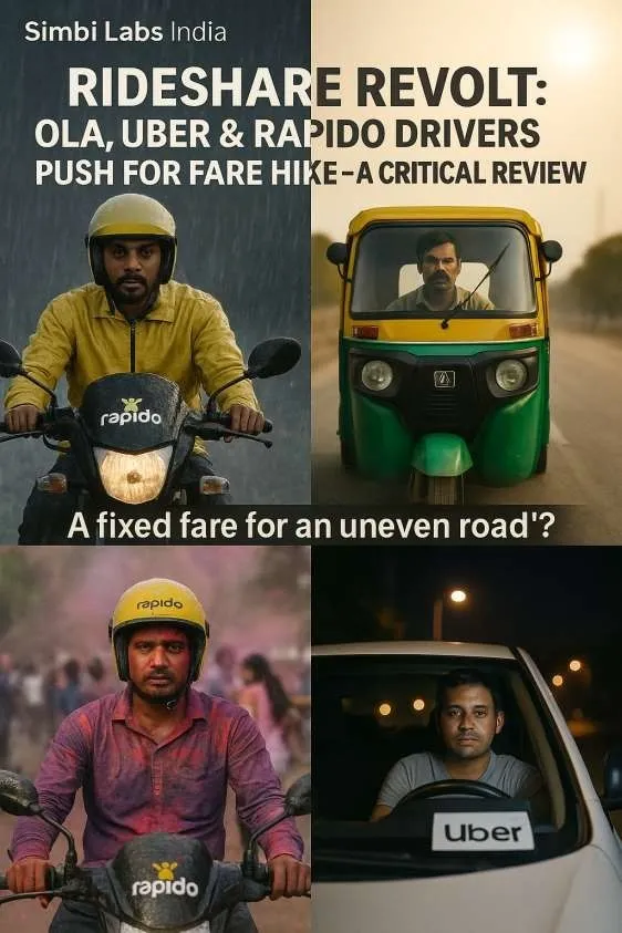RideshareRevolt:Ola,Uber&RapidoDriversPushforFareHike – ACritical Review by Simbi Labs India