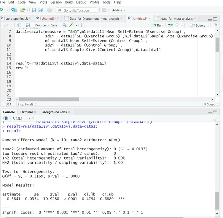 Run Random-Effects Meta-Analysis