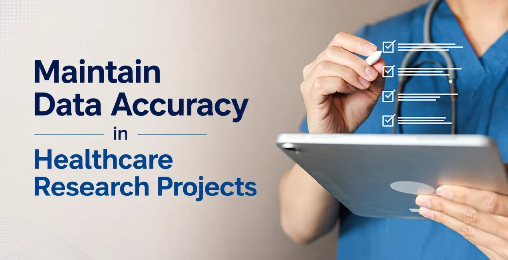 Healthcare professional managing research documentation and clinical data collection support