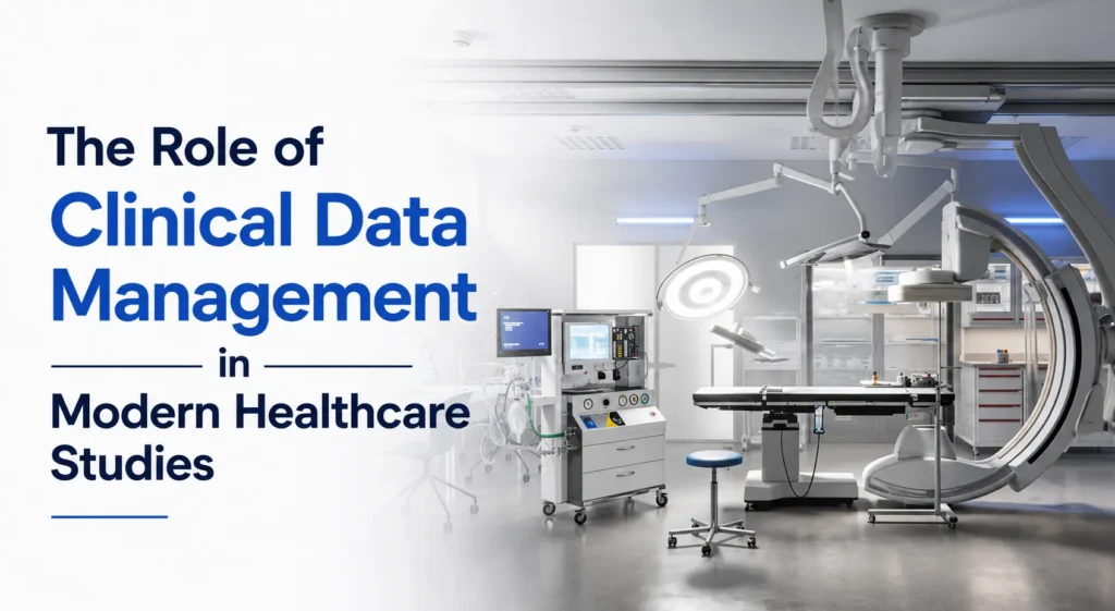 Modern healthcare facility showcasing clinical data management systems and advanced medical technology