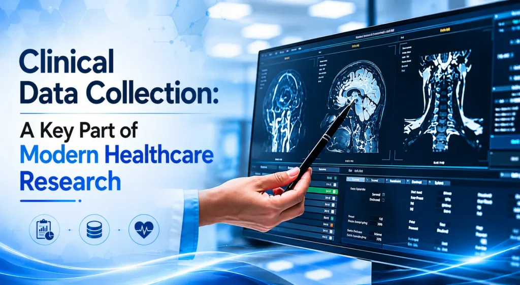 Medical professional analyzing clinical data and diagnostic imaging on a digital healthcare system