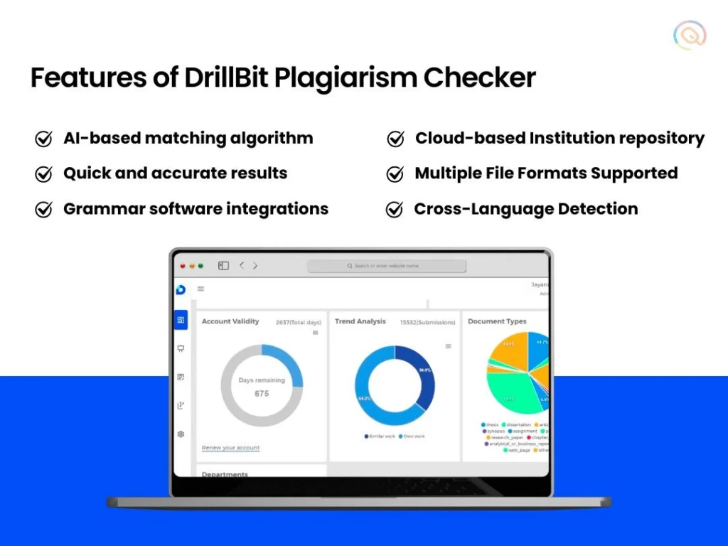 features of plagiarism checker
