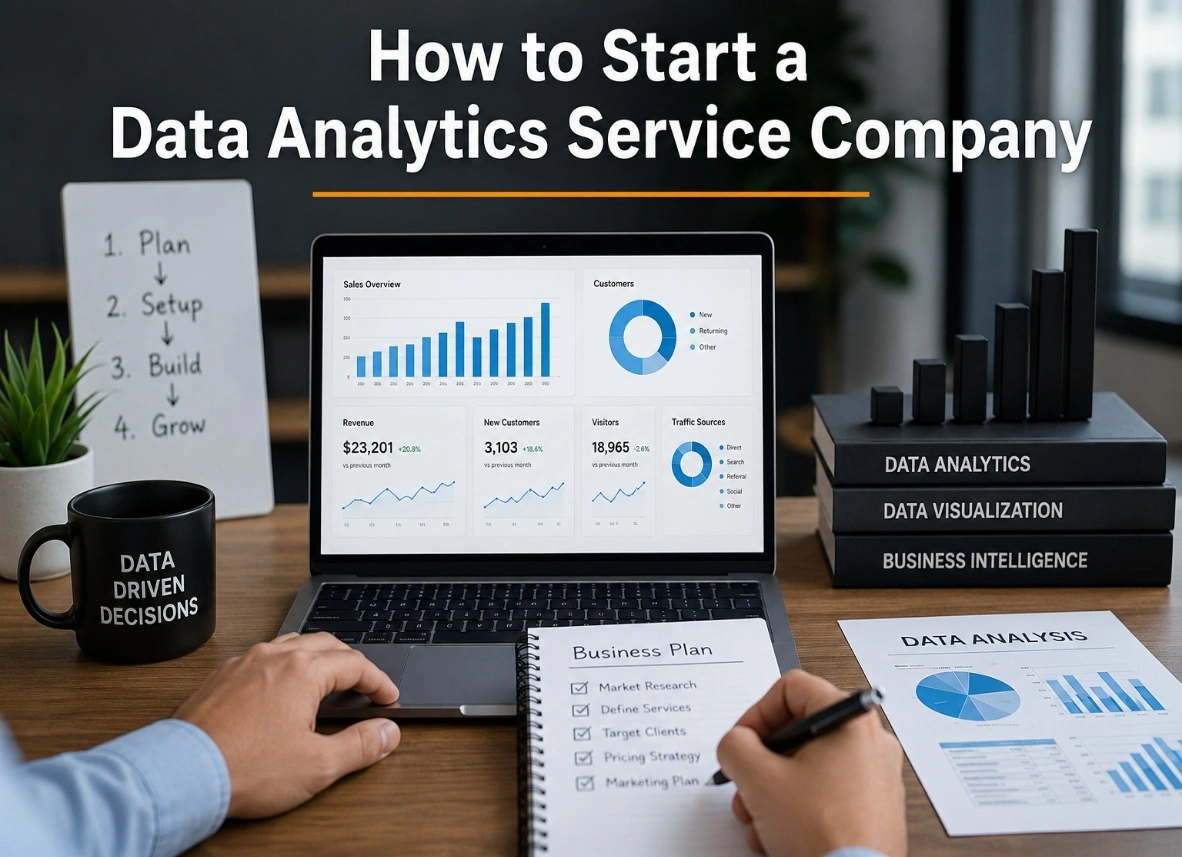 how to start a data analytics service company
