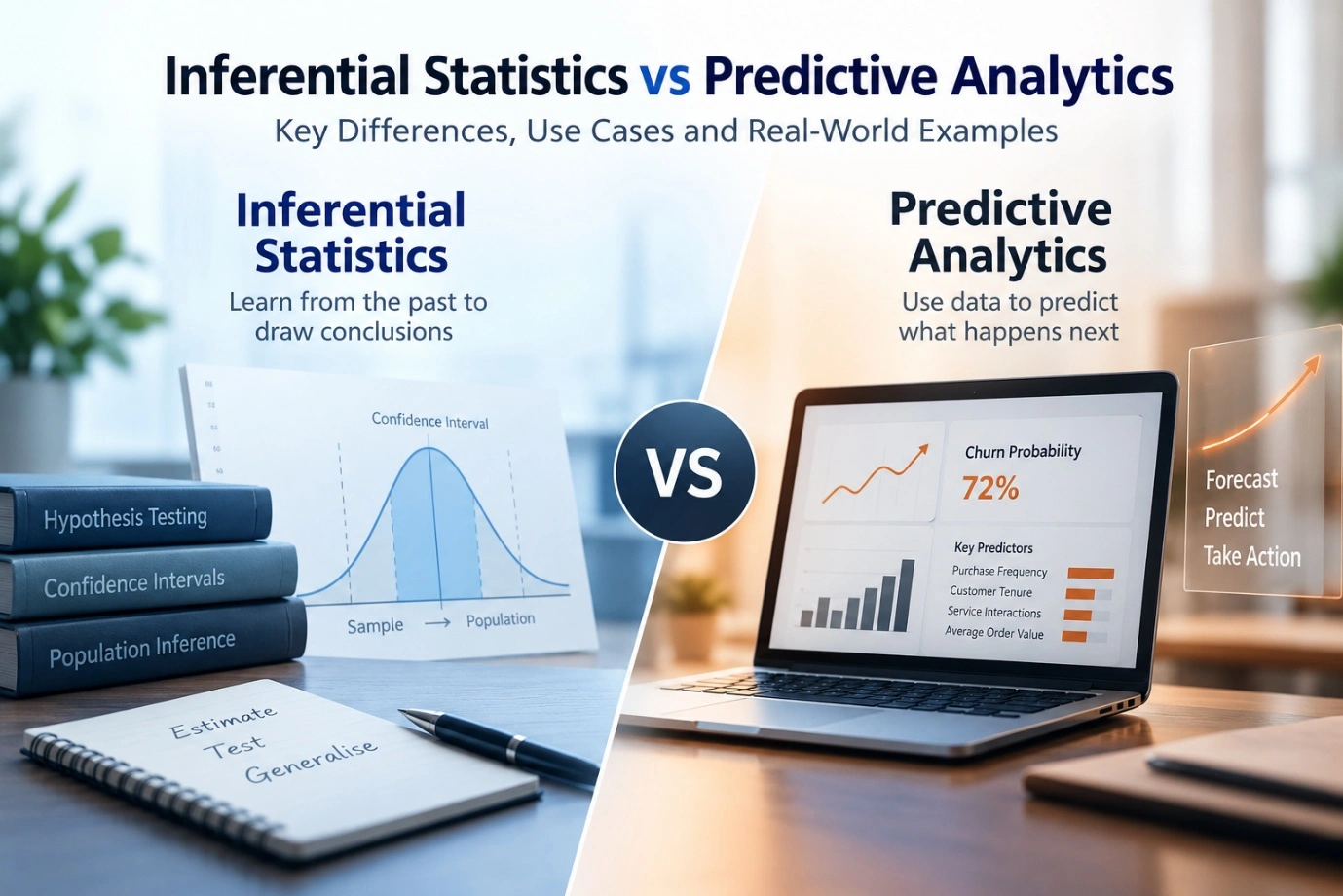 inferential statistics vs predictive analytics